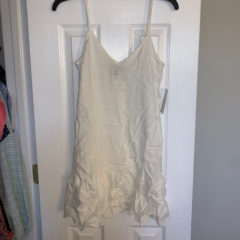 F21 White Linen Dress